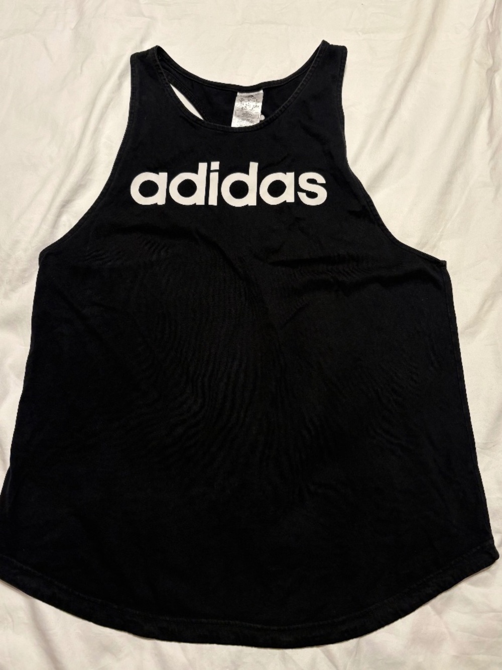 adidas Black Graphic Racerback Tank Top - Size XL